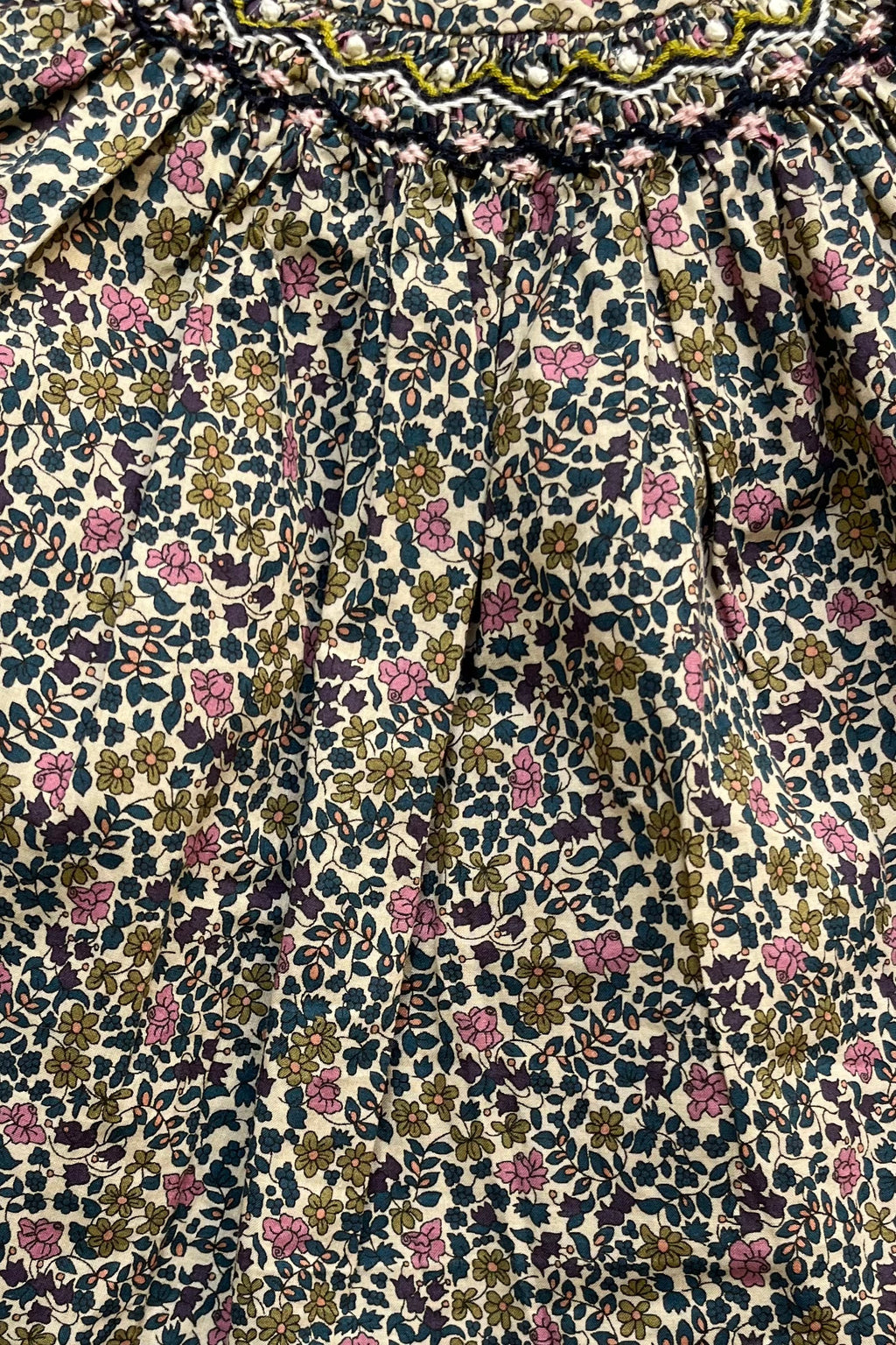 6M - Blouse fleurie rétro Bonpoint