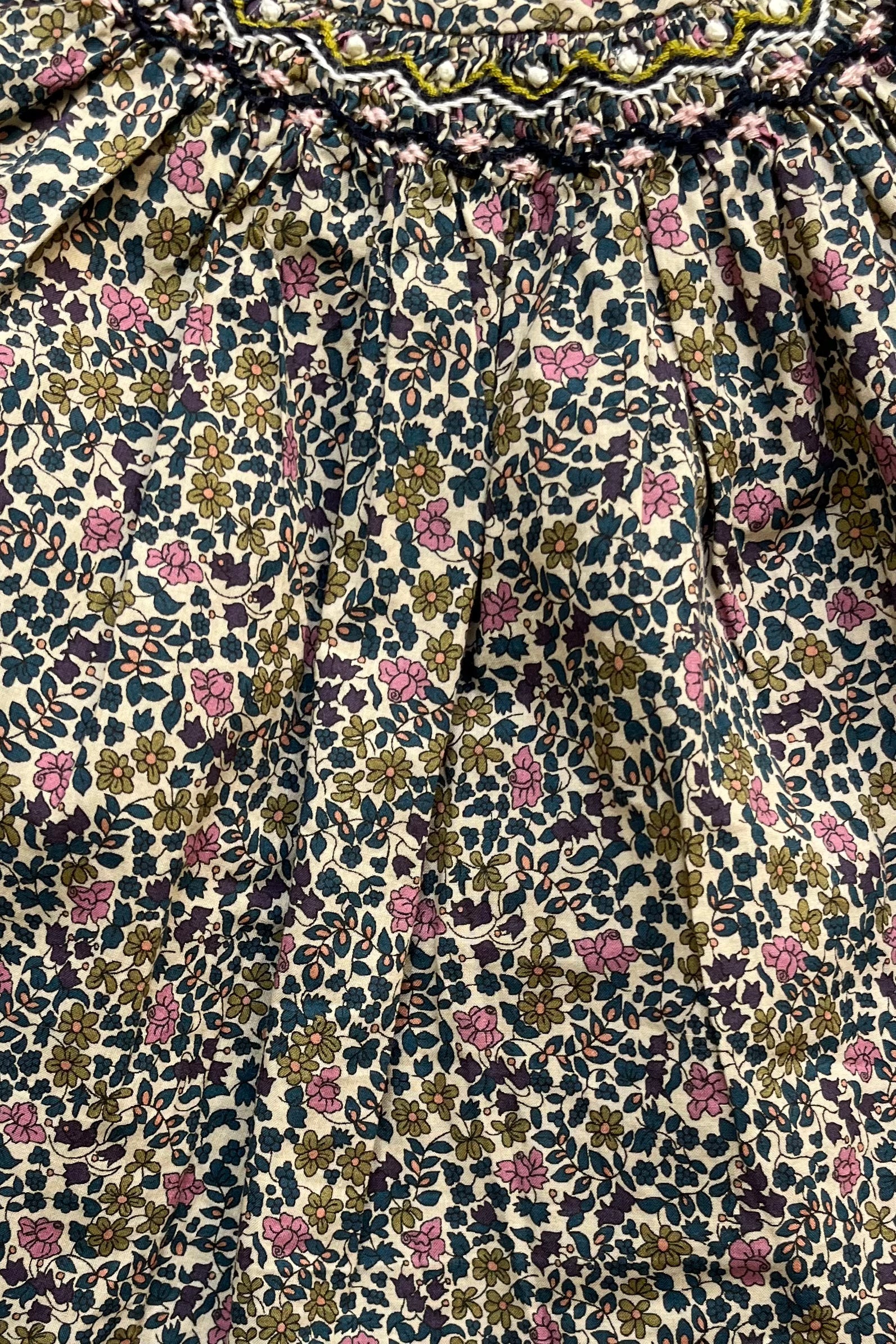 6M - Blouse fleurie rétro Bonpoint