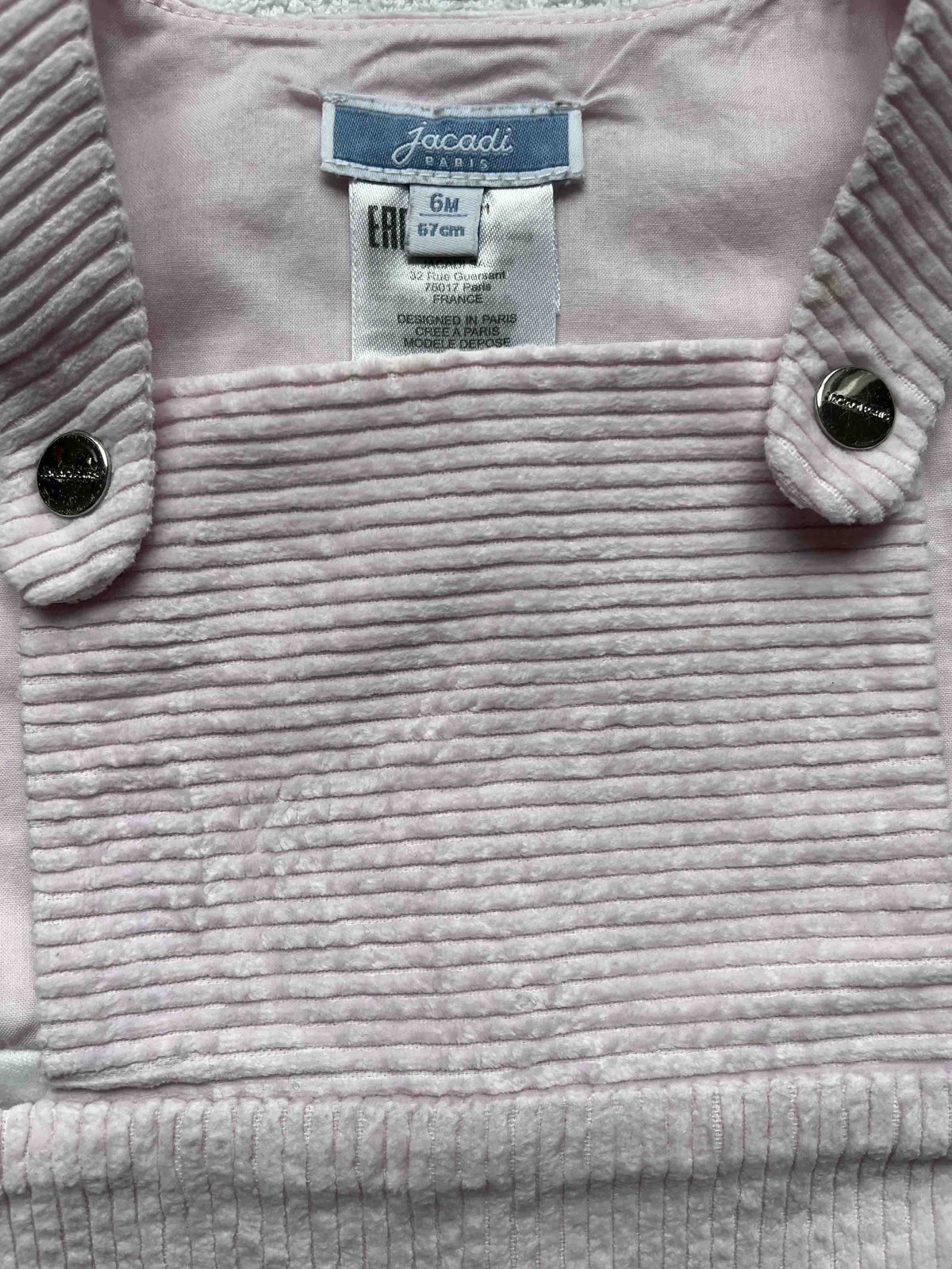 6M - Salopette baby rose