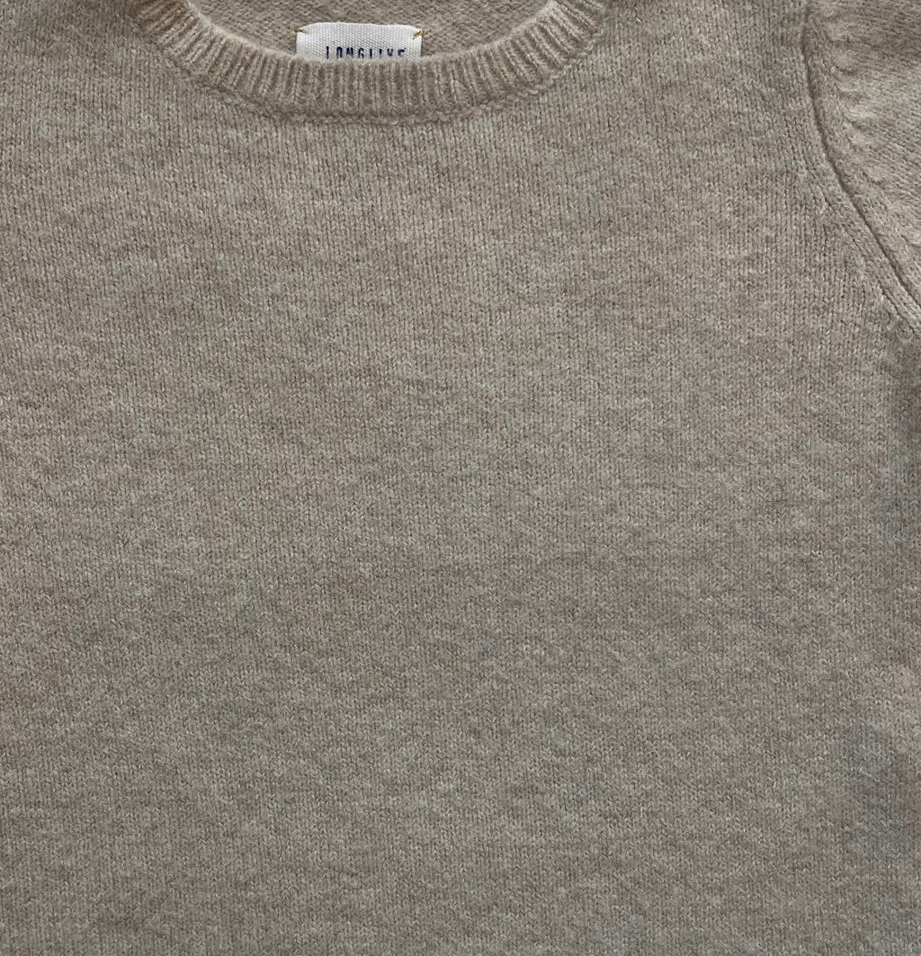4A - Pull manches courtes beige