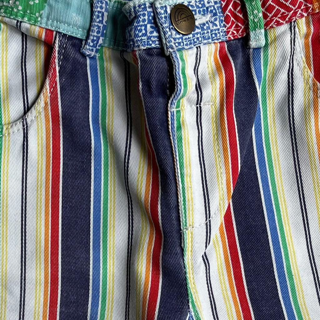 4A - Pantalon en toile rayée