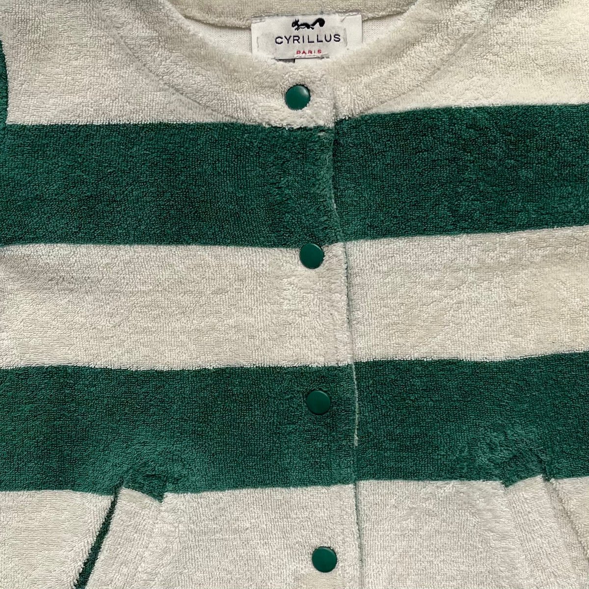 3A - Cardigan en éponge à rayures
