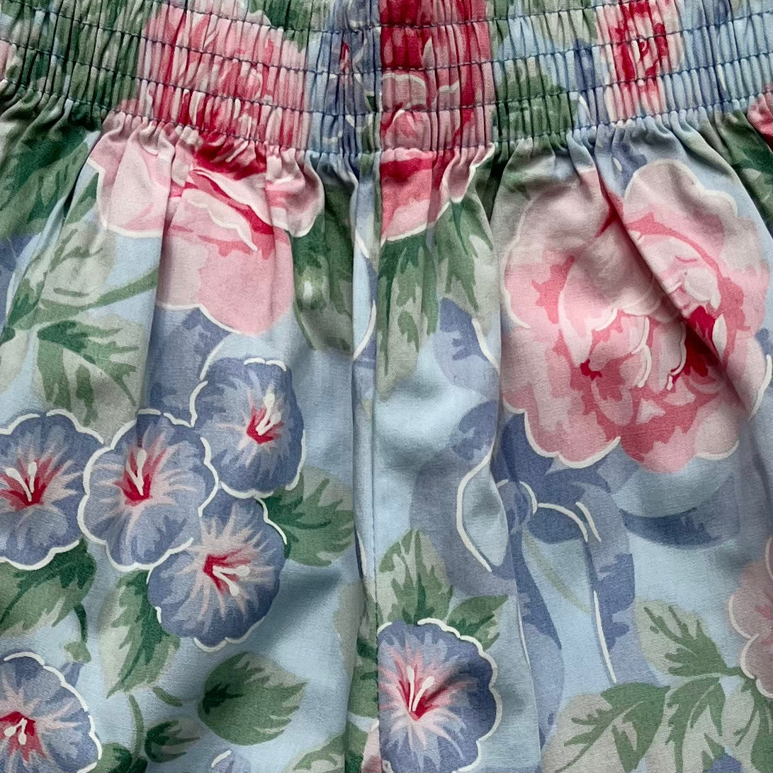 6M - Pantalon ballon fleurs et noeuds