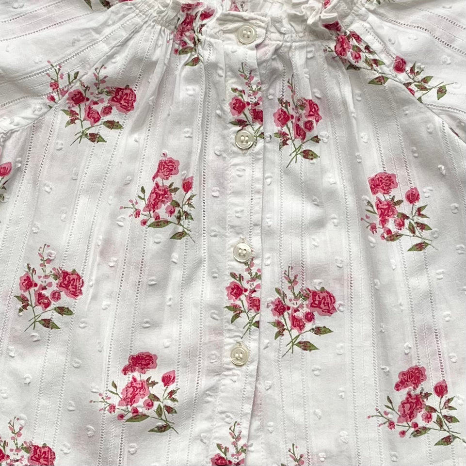 6M - Blouse bouquet de roses
