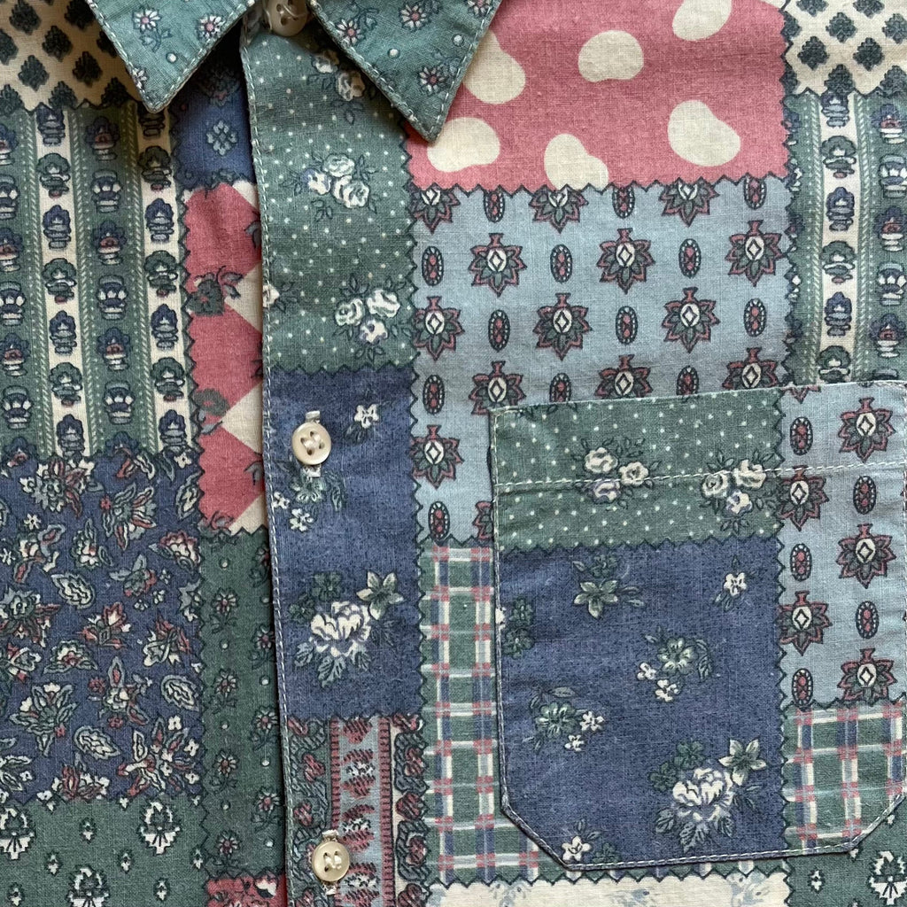 2/3A - Chemisette patchwork provencal Marque vintage