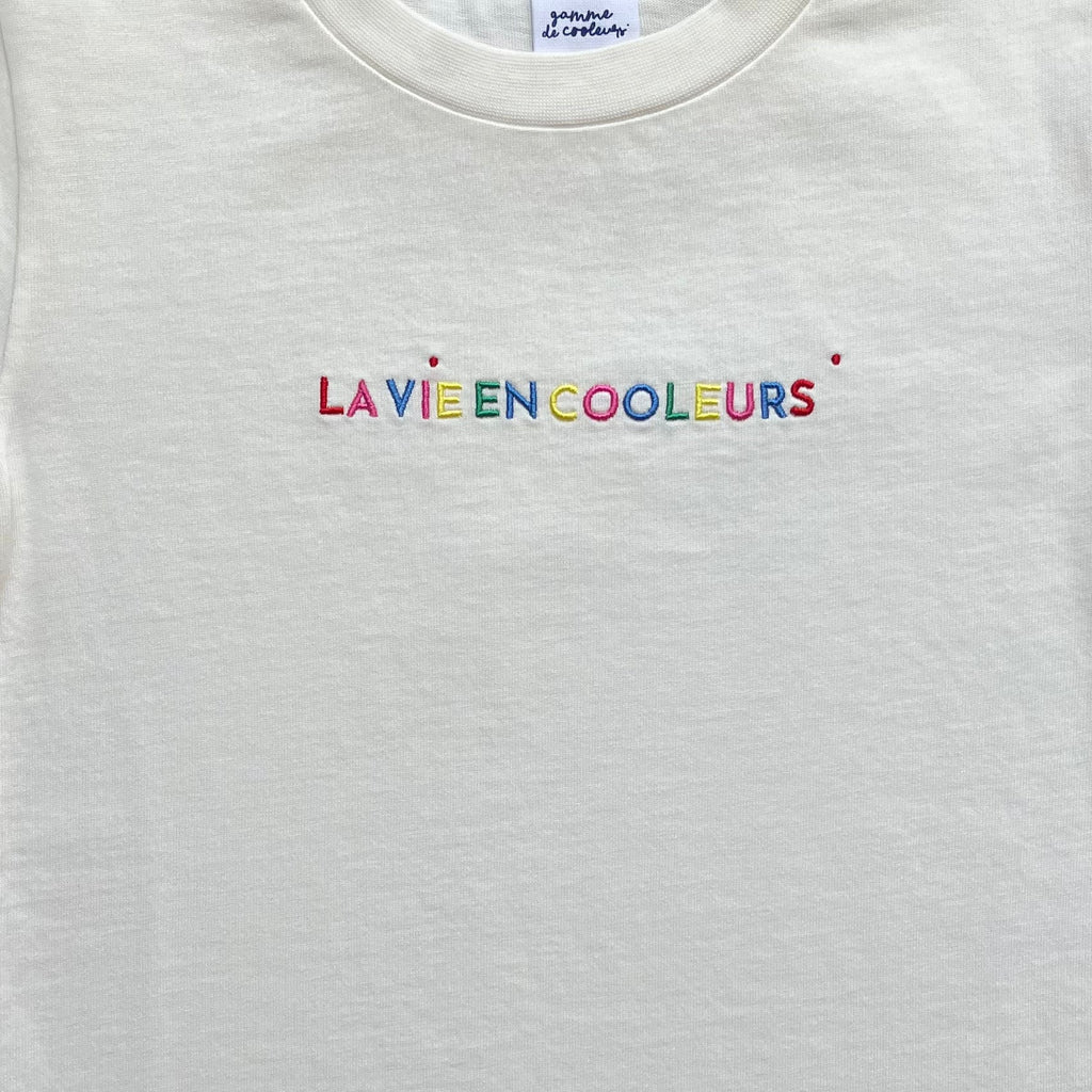 T-shirt N°1 ⚪️Blanc⚪️ "La vie en Cooleurs" 🆒 Gamme de Cooleurs