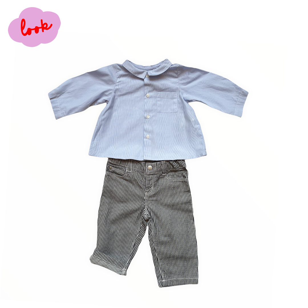 6M - Pantalon rayé et stylé Petit Bateau