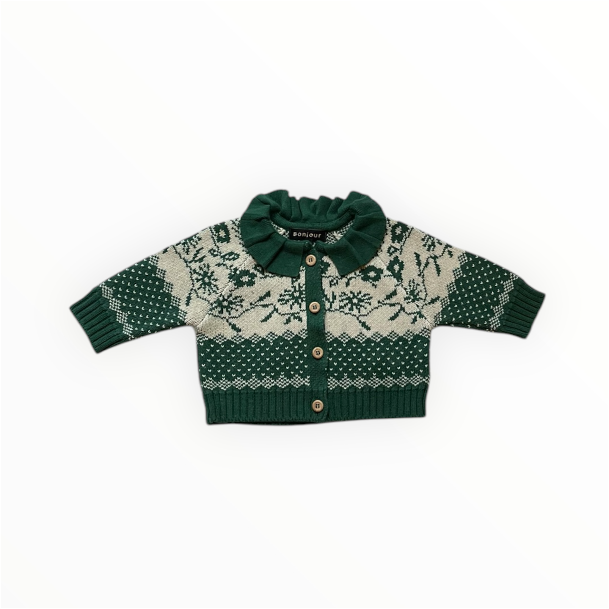 6M - Cardigan Mr Jacquard Flora Bonjour
