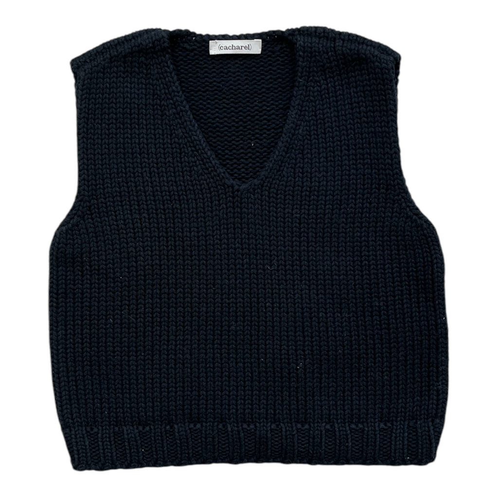 4A - Pull sans manches marine Cacharel