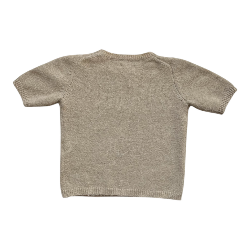 4A - Pull manches courtes beige