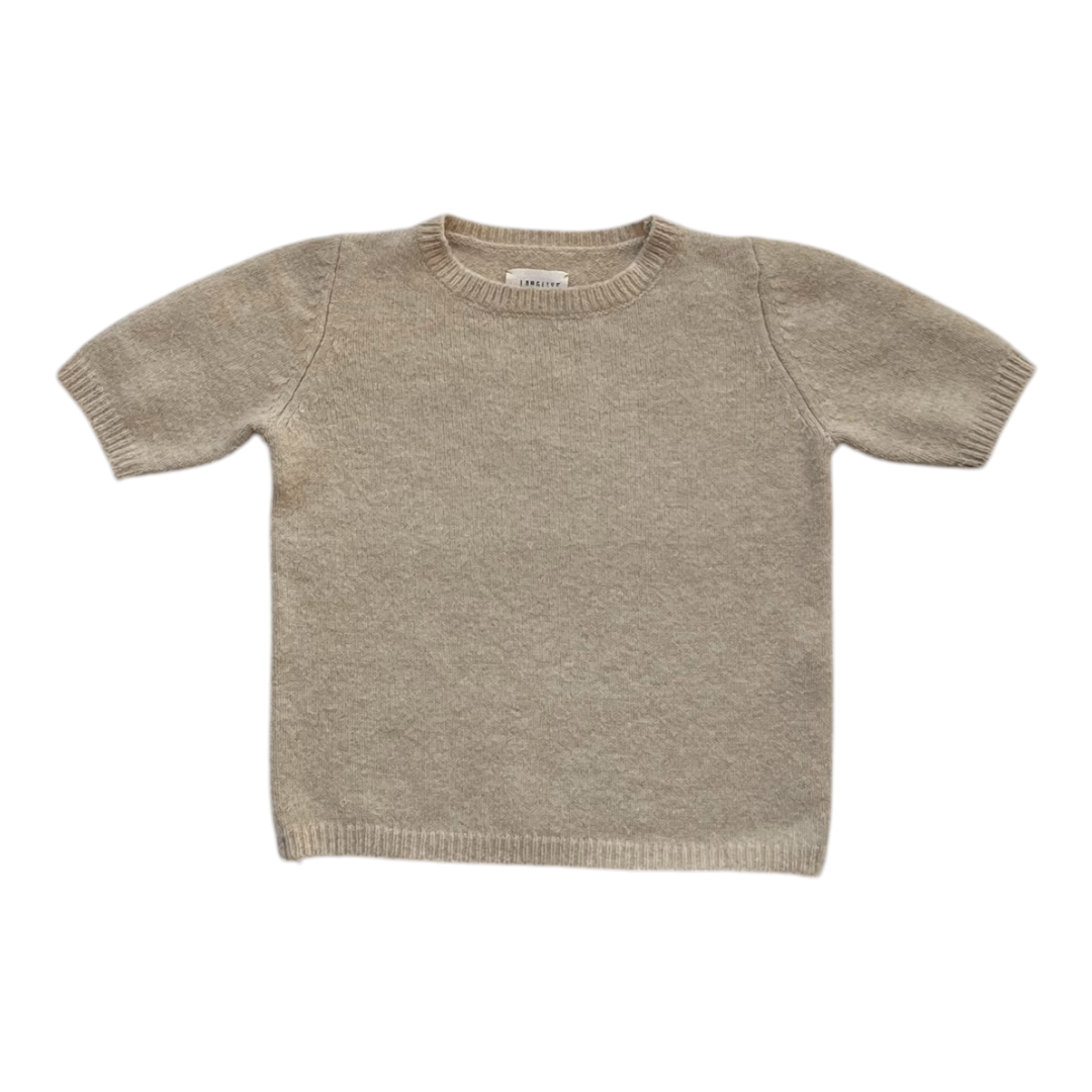 4A - Pull manches courtes beige