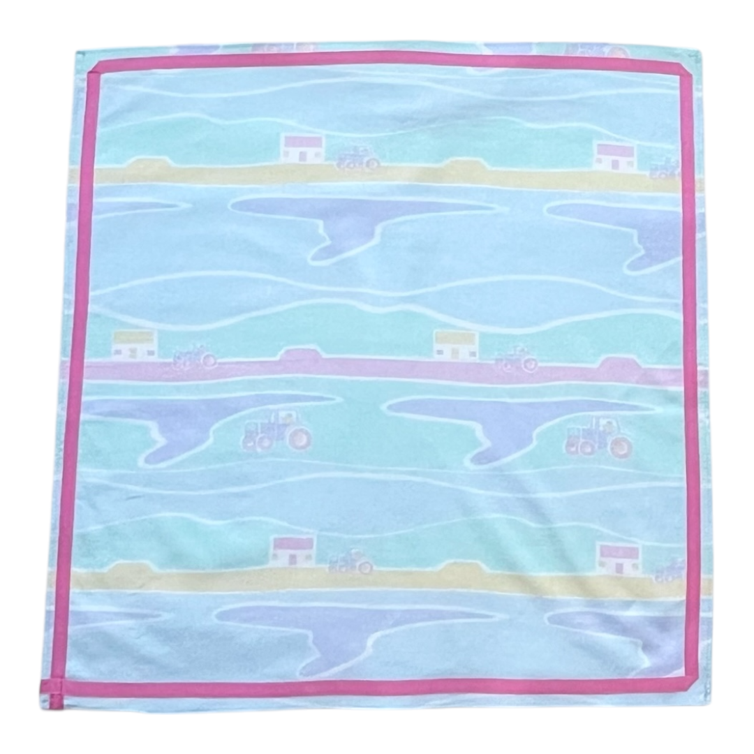 TU - Foulard ferme rose imaginaire 🚜🌷