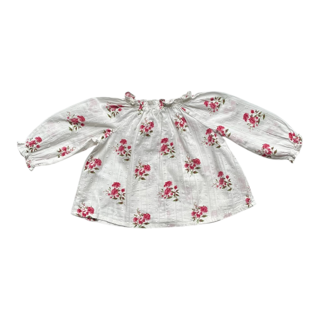 6M - Blouse bouquet de roses