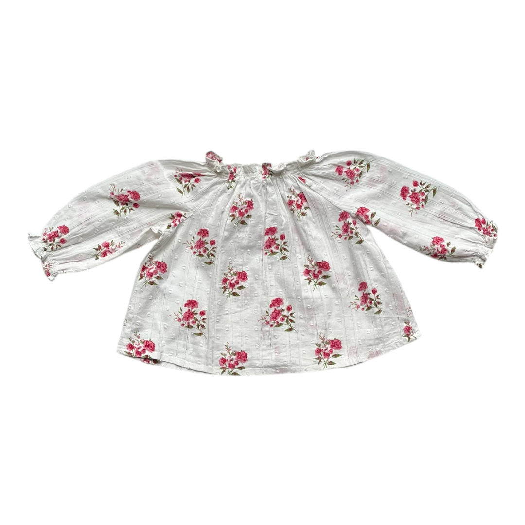 6M - Blouse bouquet de roses