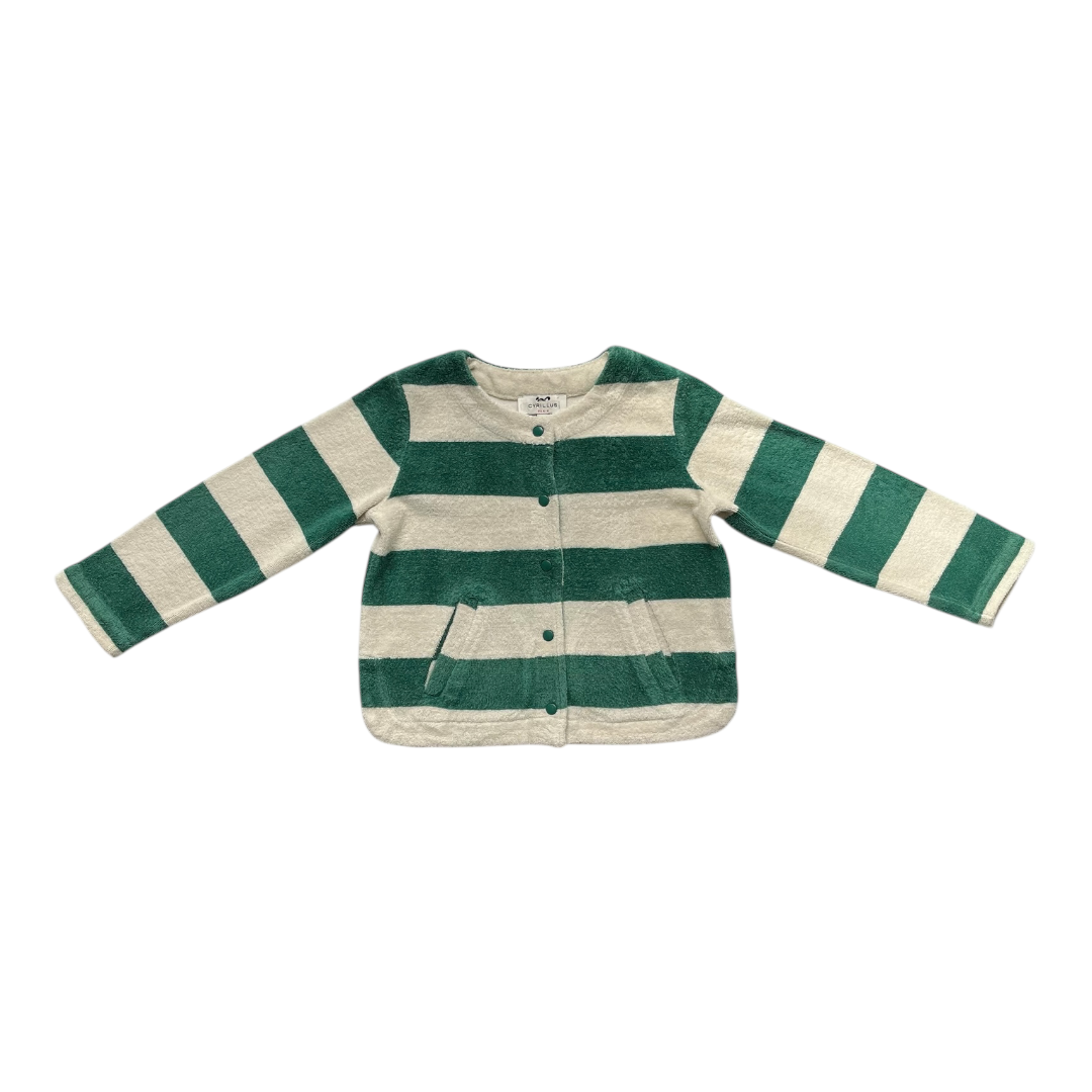 3A - Cardigan en éponge à rayures