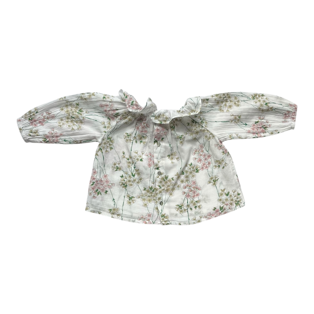 6M - Blouse fleurie esprit japonais Bonton