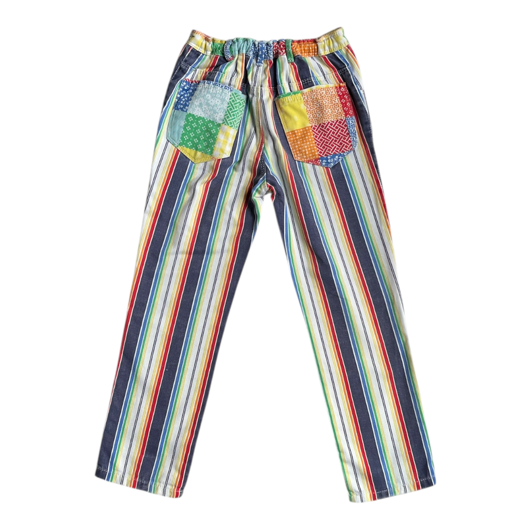 4A - Pantalon en toile rayée