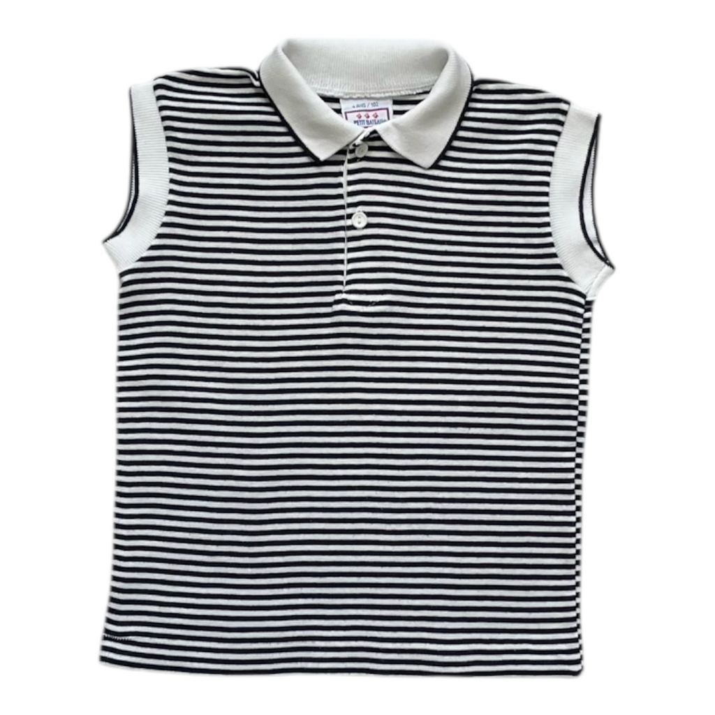 4A - Polo à rayures sans manches