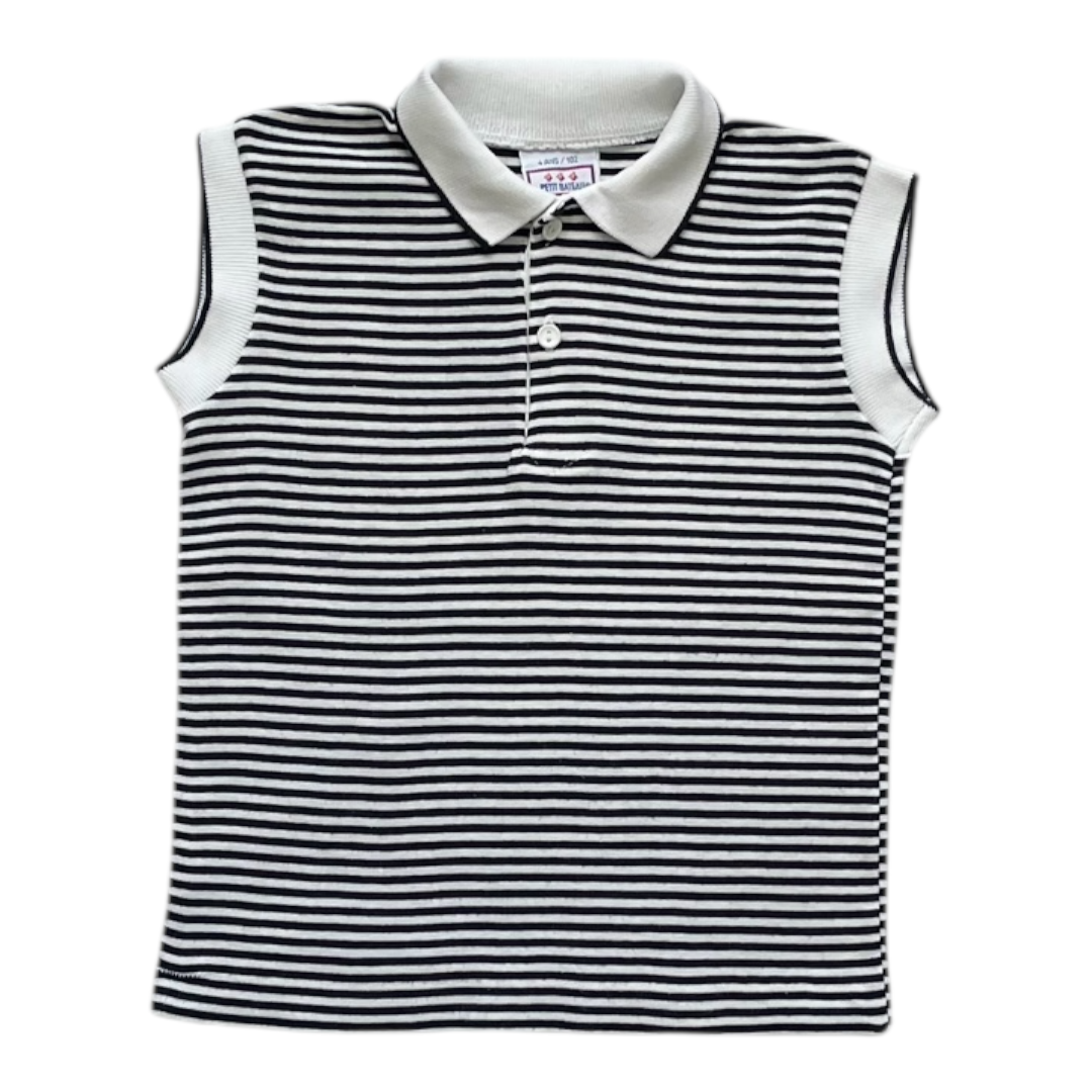 4A - Polo à rayures sans manches