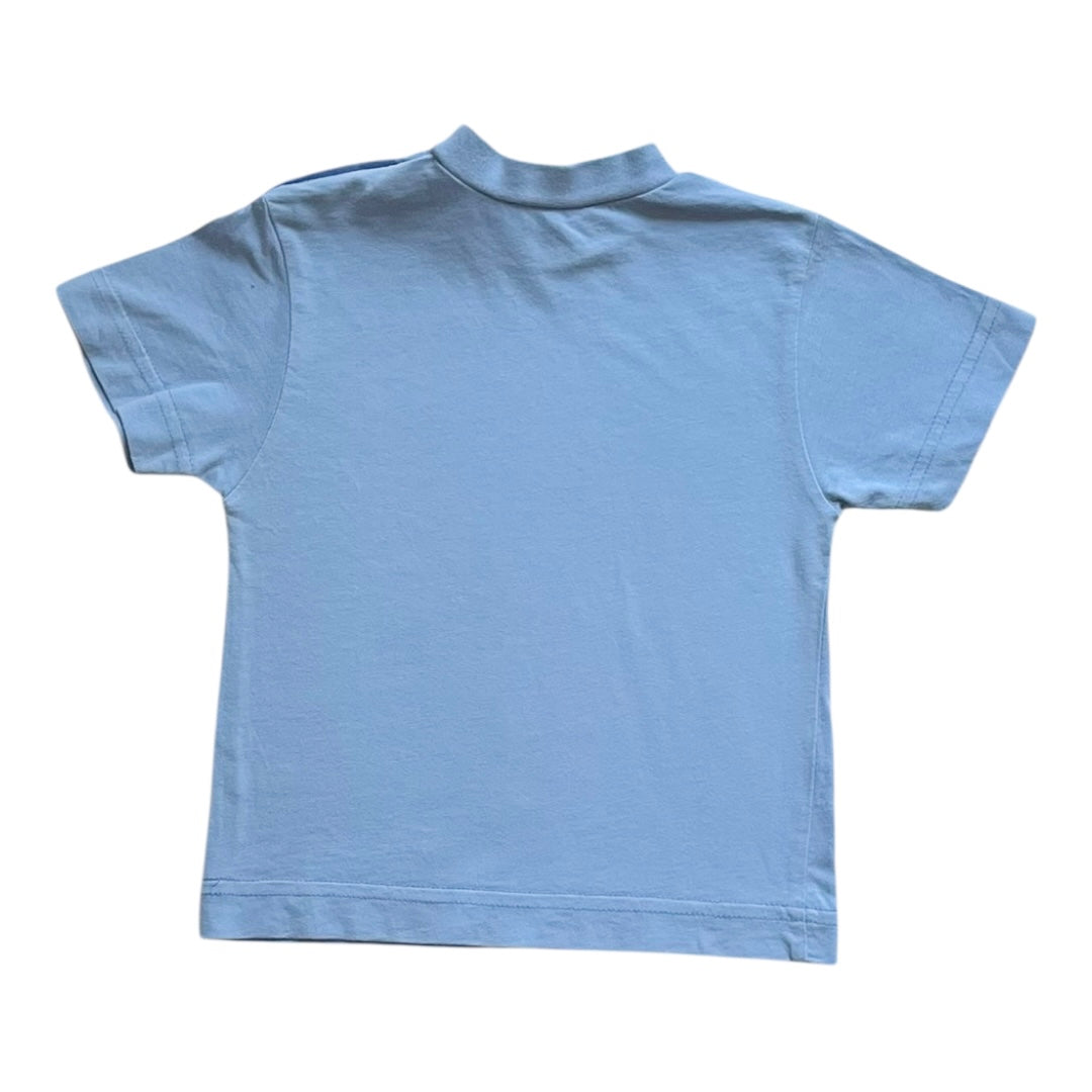 12M - Tshirt beau bleu Marque vintage