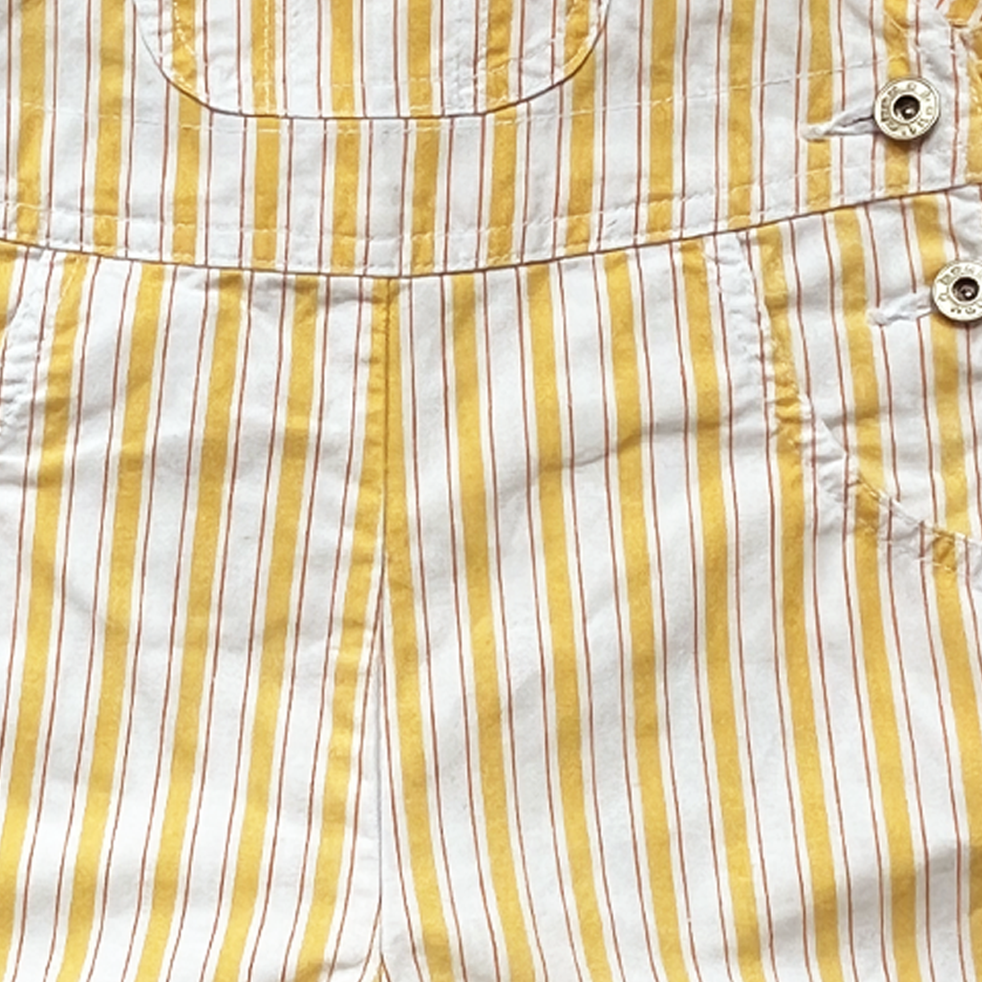 6M - Salopette rayures jaune soleil Marque vintage
