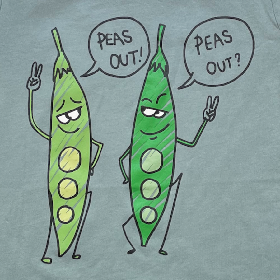 12M - T-shirt "Peas out"