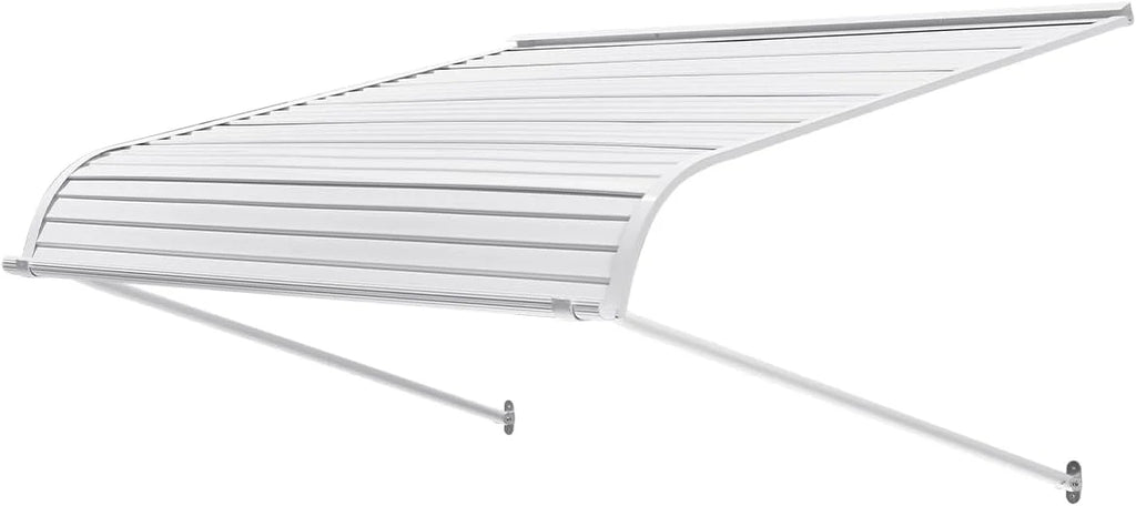 VEVOR Auvent de Porte d'Entrée 122x106,6 cm Marquise de Porte Extérieure Aluminium, Abri de Protection Contre Pluie, Neige, Soleil, Auvent Stable pour Portes d'Entrée, Fenêtres de Porches, de Balcons