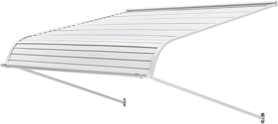 VEVOR Auvent de Porte d'Entrée 122x106,6 cm Marquise de Porte Extérieure Aluminium, Abri de Protection Contre Pluie, Neige, Soleil, Auvent Stable pour Portes d'Entrée, Fenêtres de Porches, de Balcons