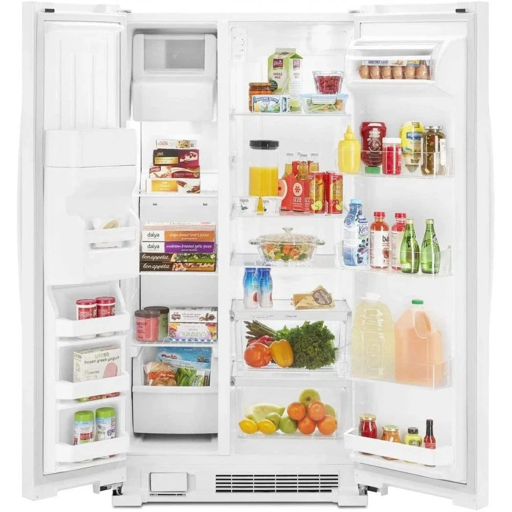 Congelador Kenmore 04650042 con Capacidad Total de 25 Pies Cúbicos, Refrigerador Lateral con Fabricador de Hielo y Ventana, Blanco