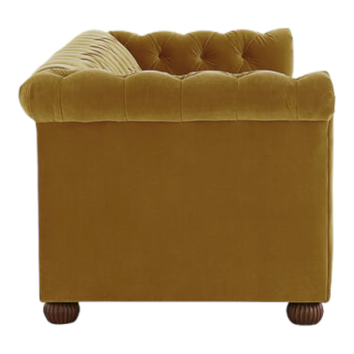 Brenna 3 Seater Teak Wood Fabric Sofa