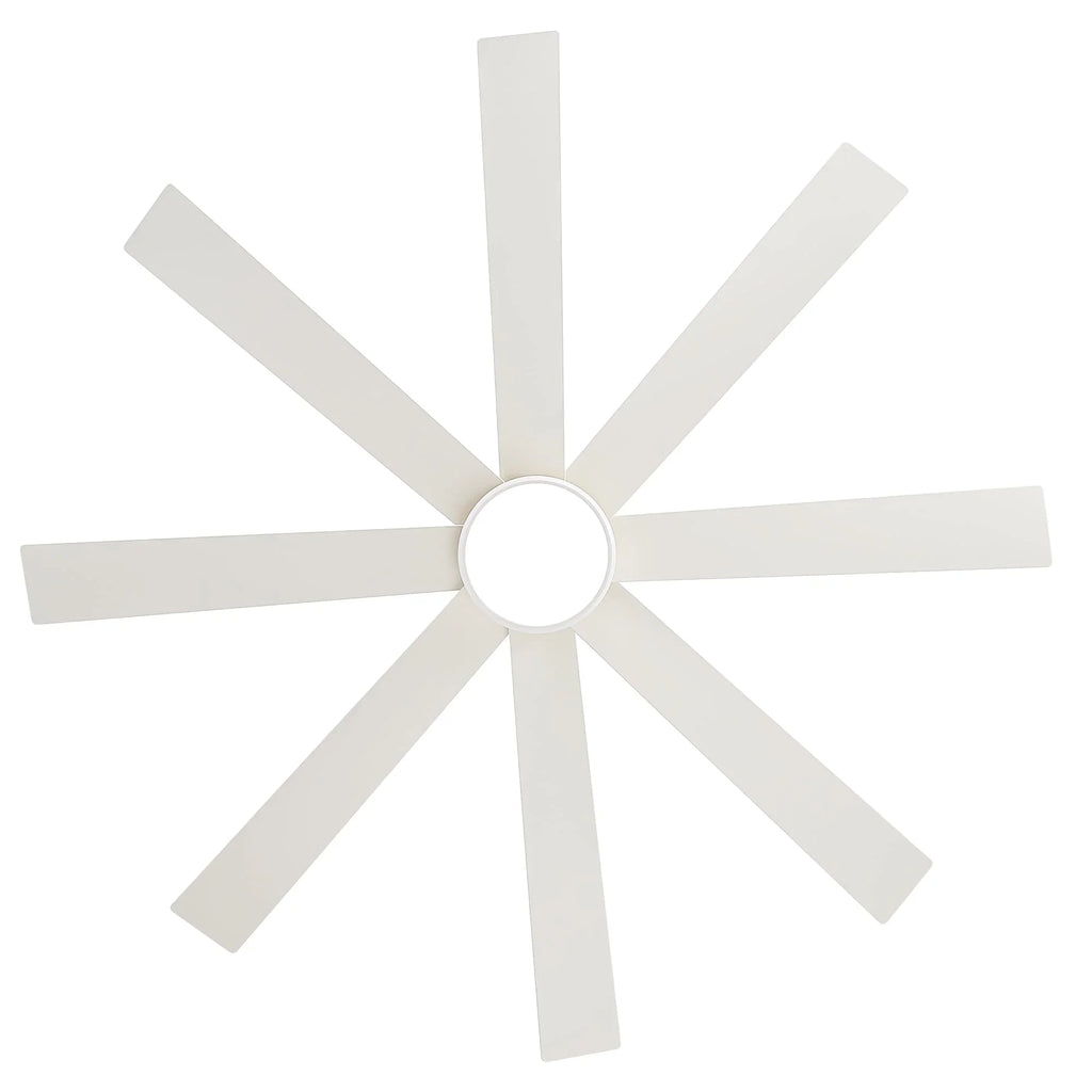 65 Inch 8-Blade Black LED Ceiling Fan with Light and Remote