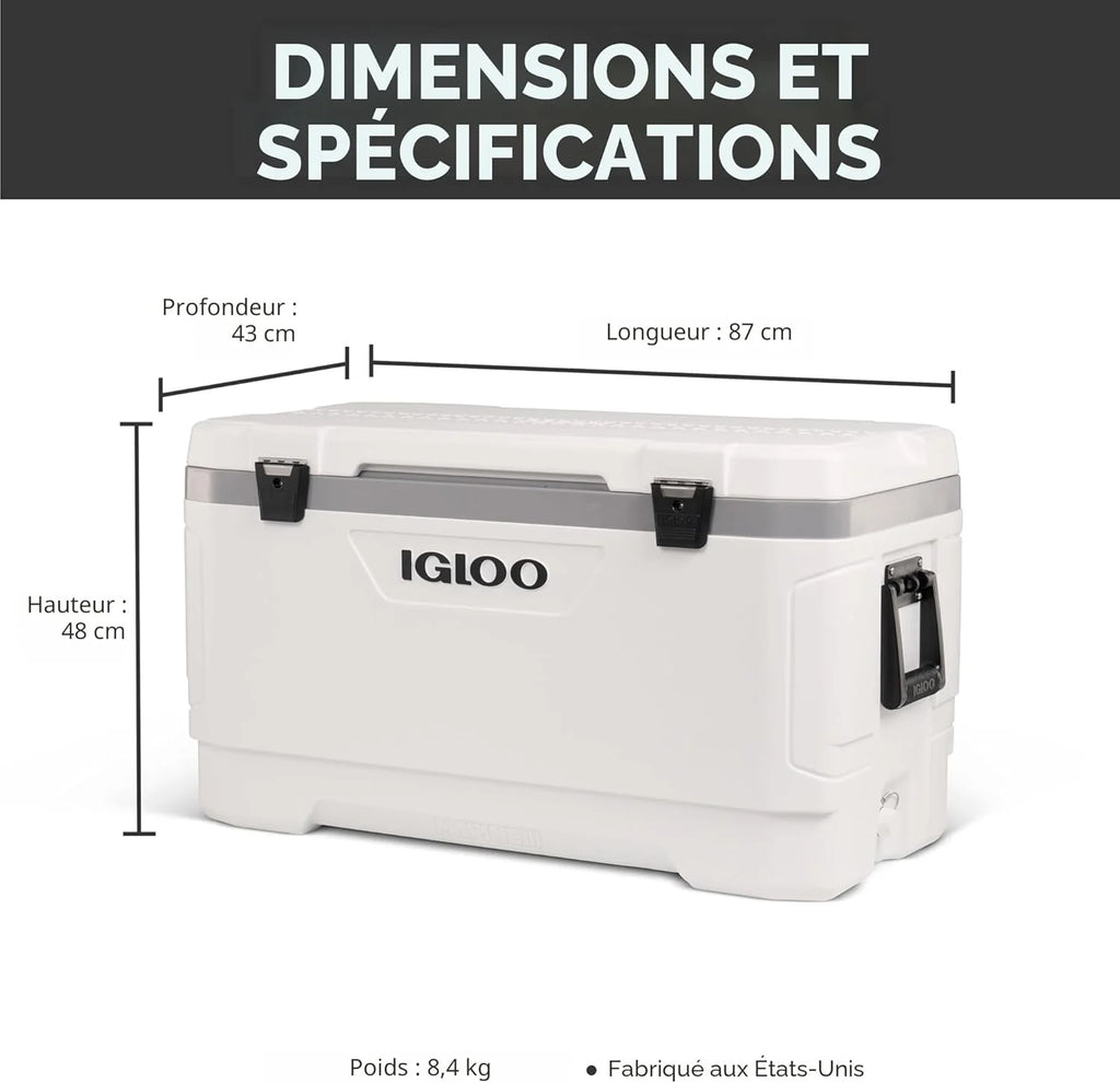 Igloo Marine Glacière robuste pour activités nautiques et plein air