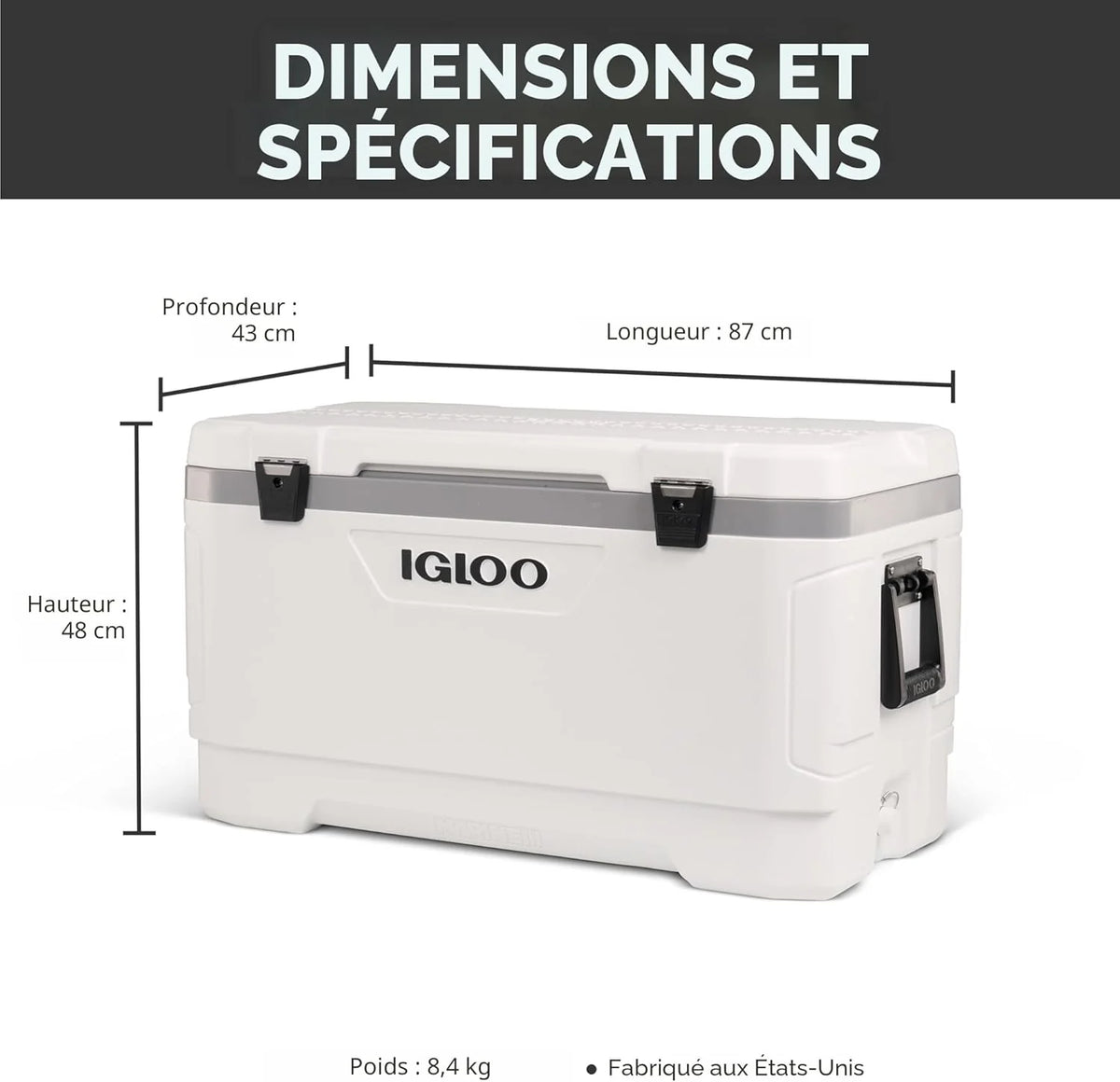 Igloo Marine Glacière robuste pour activités nautiques et plein air