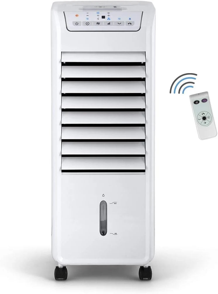Orbegozo Air 46 Evaporativo 3 en 1 Aire Acondicionado, 3 Velocidades, Temporizador, Acumuladores Fríos, Depósito de 6 L, Control Remoto, Silencioso, 55 W, Plástico/Metal