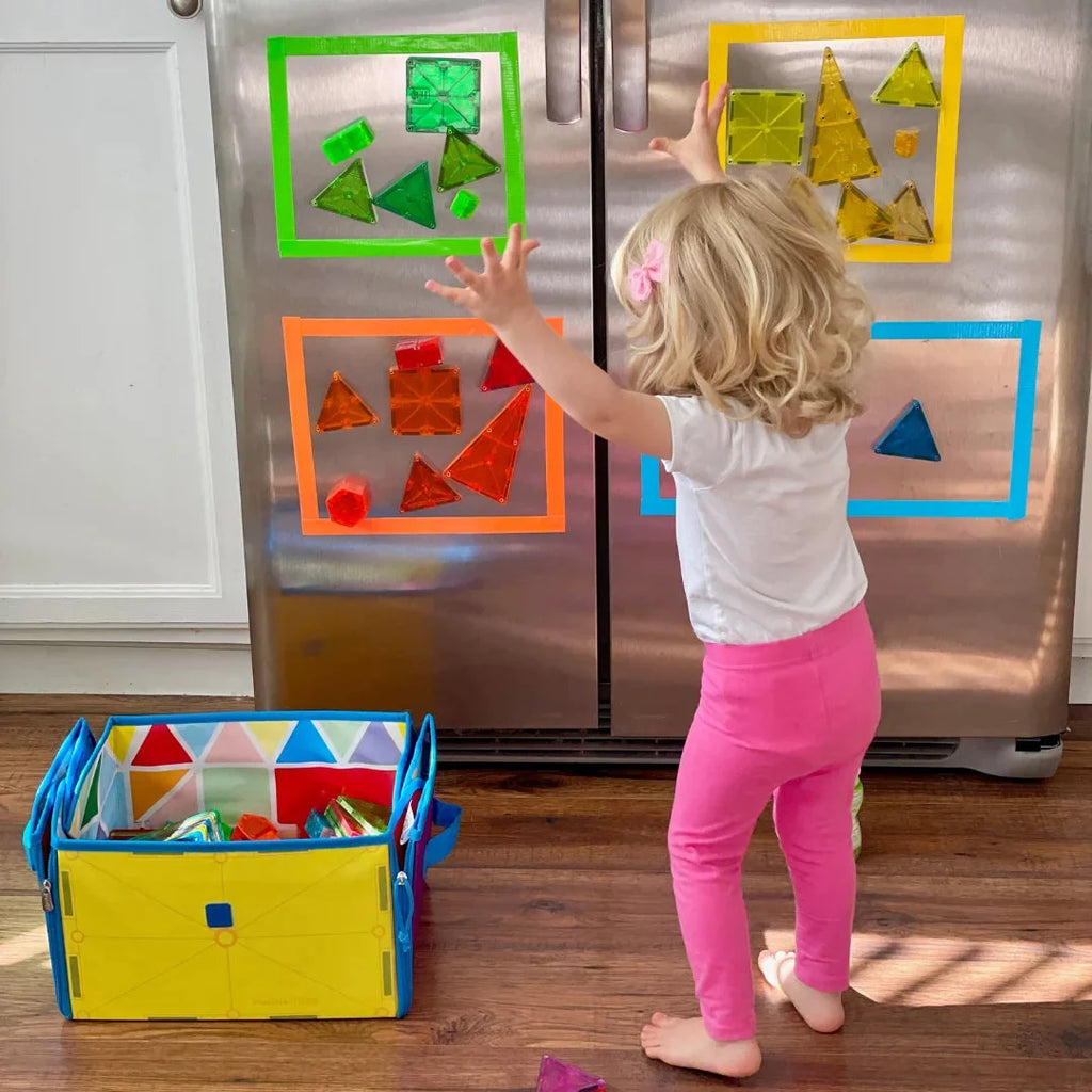 MAGNA-TILES Clásico Set de Construcción Magnética de 100 Piezas, ¡La Marca ORIGINAL de Construcción Magnética!