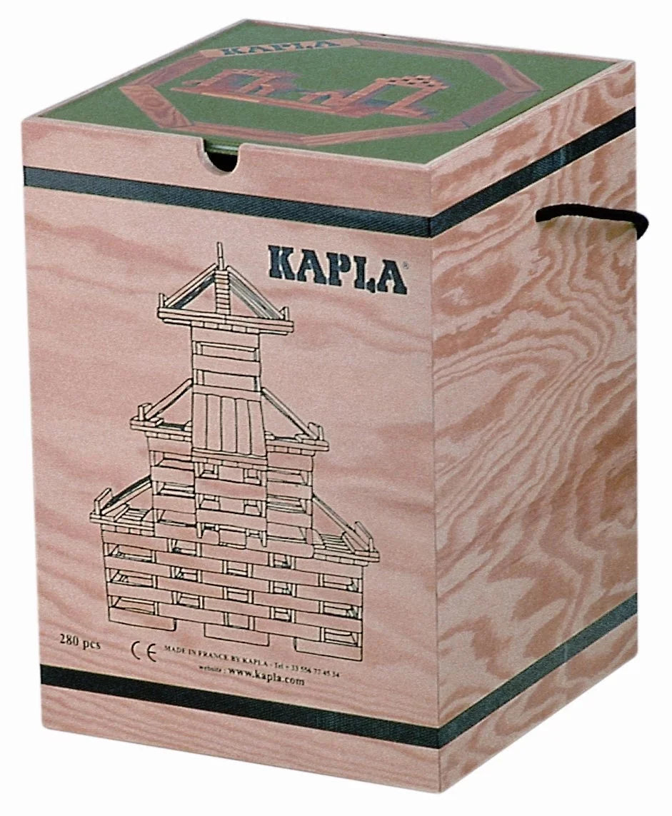 KAPLA Set de Bloques de 280 Piezas con Libro Avanzado de Animales y Arquitectura en Rojo