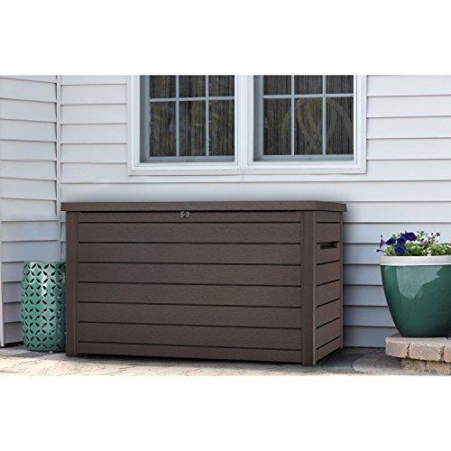 Contenedor de Almacenamiento para Terraza de Plástico XXL de 230 Galones (870 Litros) de Keter para Muebles de Jardín y Patio Exterior