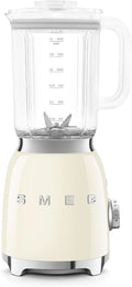 Smeg, Blender BLF03CREU 1,5 L, 4 Vitesses, 4 Fonctions Smoothie, Pulse, Glace Pilée et Autonettoyant, Bloc Moteur et Bouchon Doseur, Base Antidérapante, Range Cordon Intégré, 800W, Crème