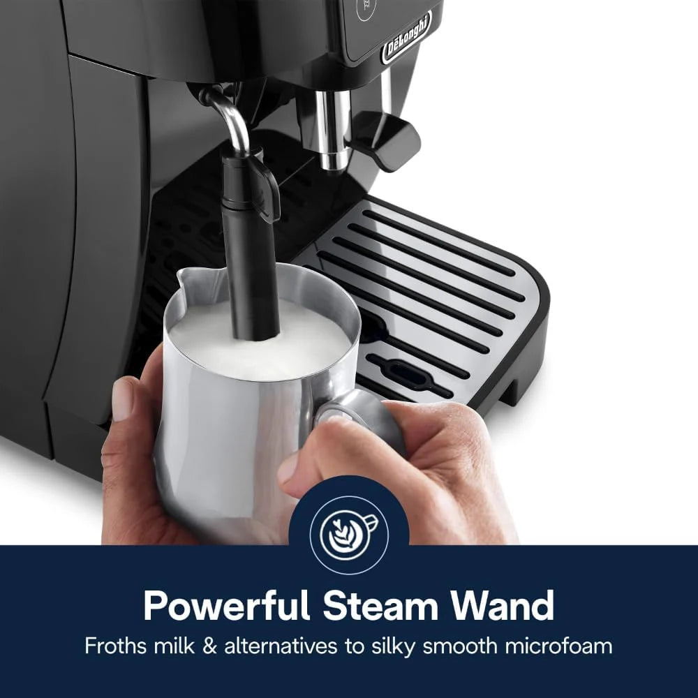 De'Longhi Magnifica Start Automatic Espresso Machine with Manual Milk Frother & Built in Grinder - 3 One-Touch Recipes, Easy-to-Clean, Home Barista Coffee Maker for Lattes, Cappuccino, Iced Coffee