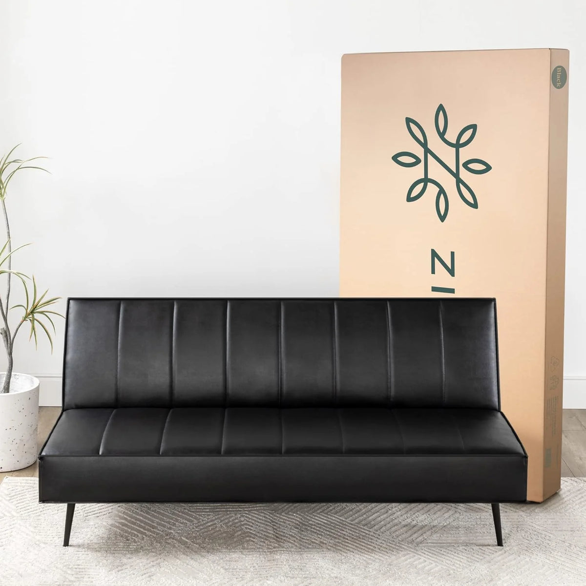 Zinus Quinn Clic Clac Sofá Cama - Sofá Cama Plegable 2 en 1 - Adecuado para habitaciones de invitados y espacios pequeños - Gris