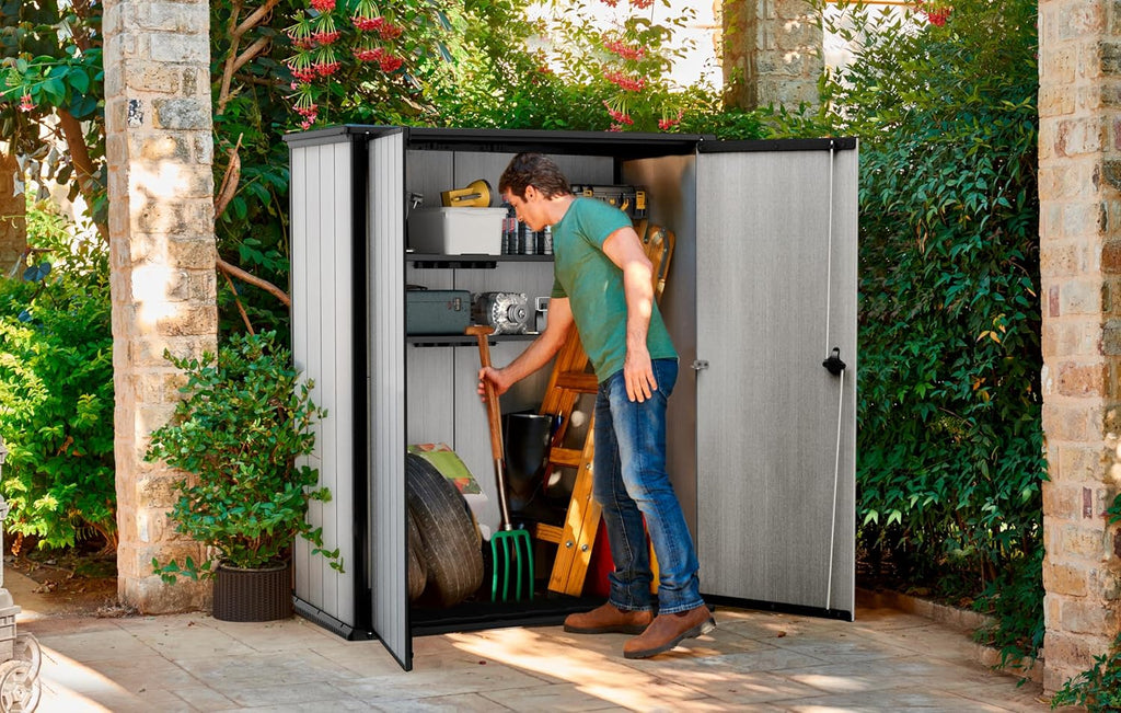 KETER Armoire extérieure HIGHSTORE Plus Gris - 1400 litres