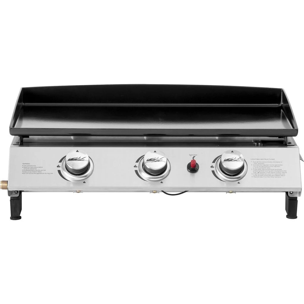 Plancha De Gas 3 Fuegos "jolly" - 7,5 Kw - Gris