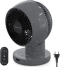 MYCARBON Ventilador de Mesa Turbo Silencioso 20dB, Motor DC Potente, Oscilación de 30°-60°-90°, 11 Velocidades, Temporizador 12h y Encendido Programado, con Control Remoto