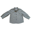 2A - Chemise très fleurs bleues