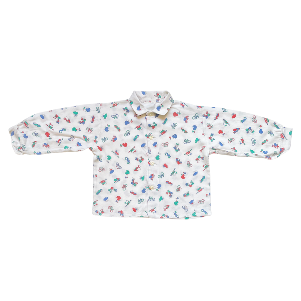 12-18M - Chemise imprimée rétro
