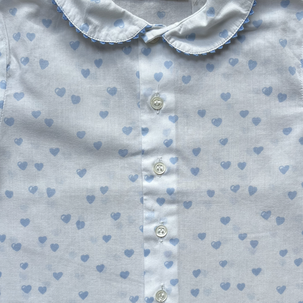 6M - Chemisier coeur bleu 💙