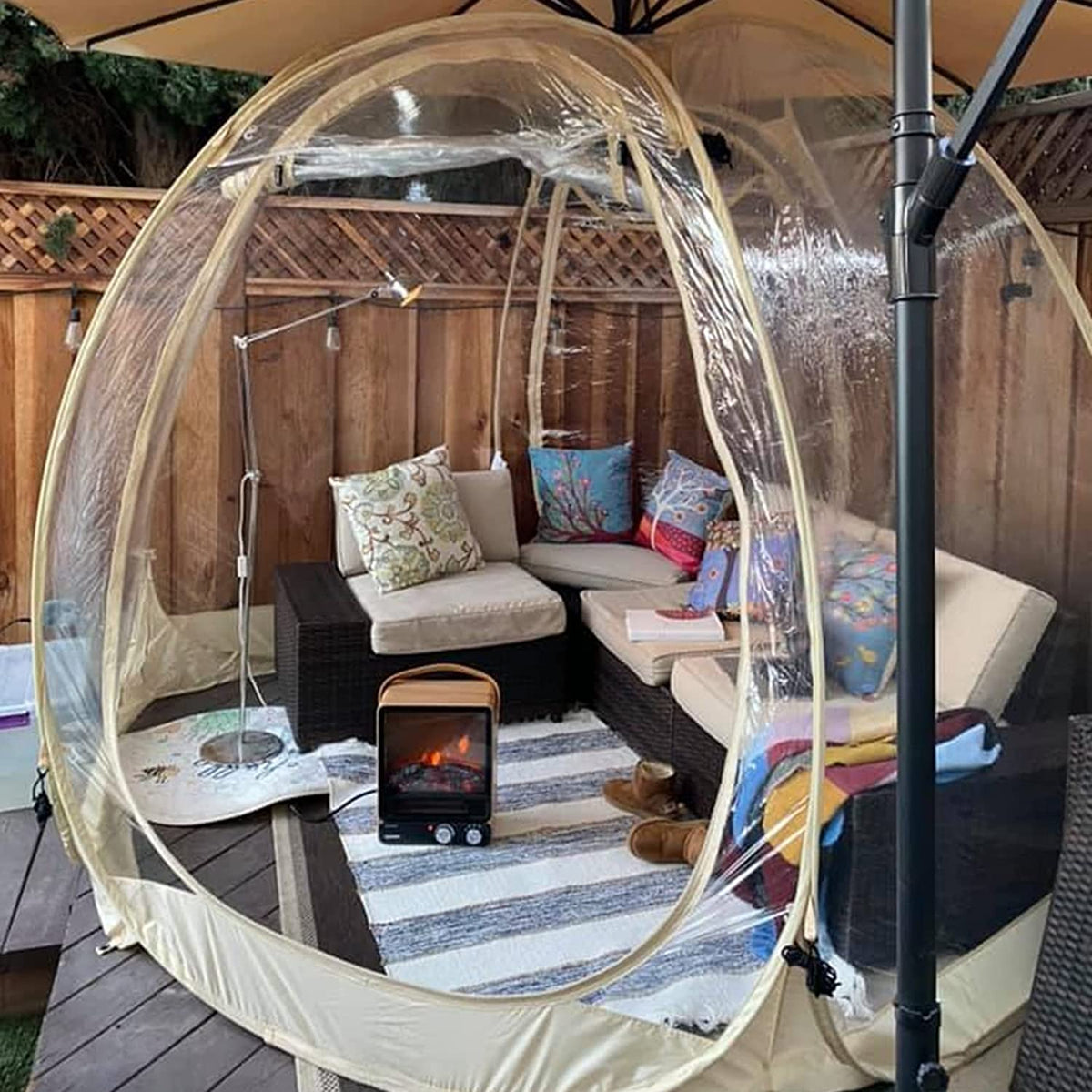Alvantor Tienda Burbuja Gazebo Plegable, Cúpula Igloo para Jardín y Patio para 8-10 Personas