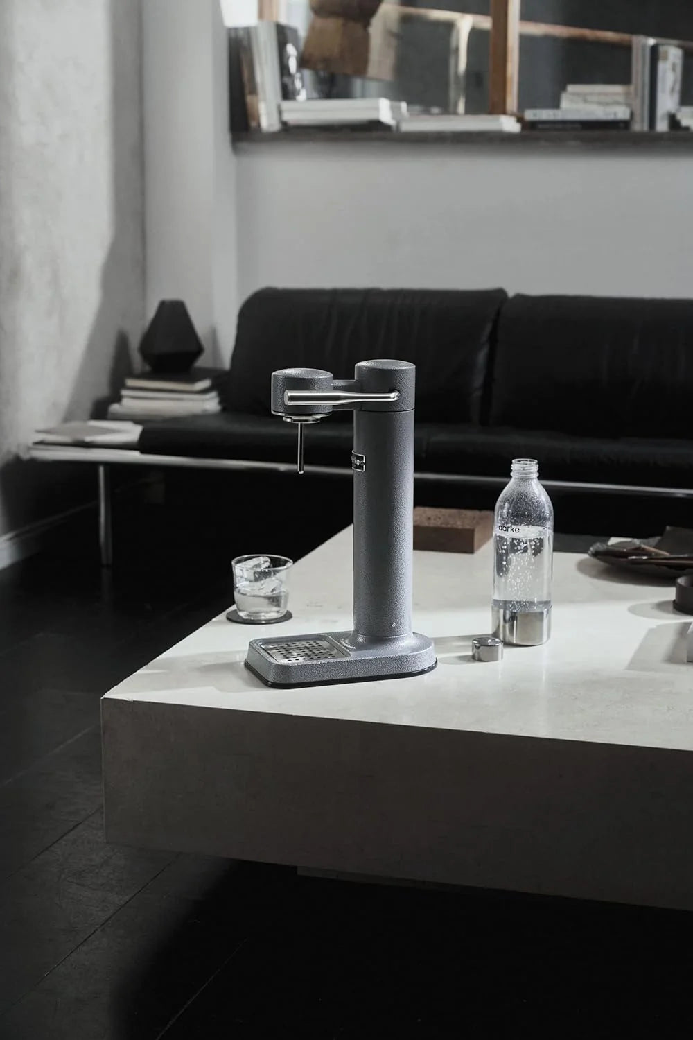 Aarke Carbonator 3, Máquina Gasificadora de Agua en Acero Inoxidable, incluye Dos Botellas (800ml), Acabado en Negro