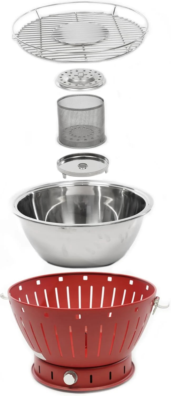 Barbecue portable Mapa Grill - Charbon de bois - Sans fumée - 35cm de diamètre