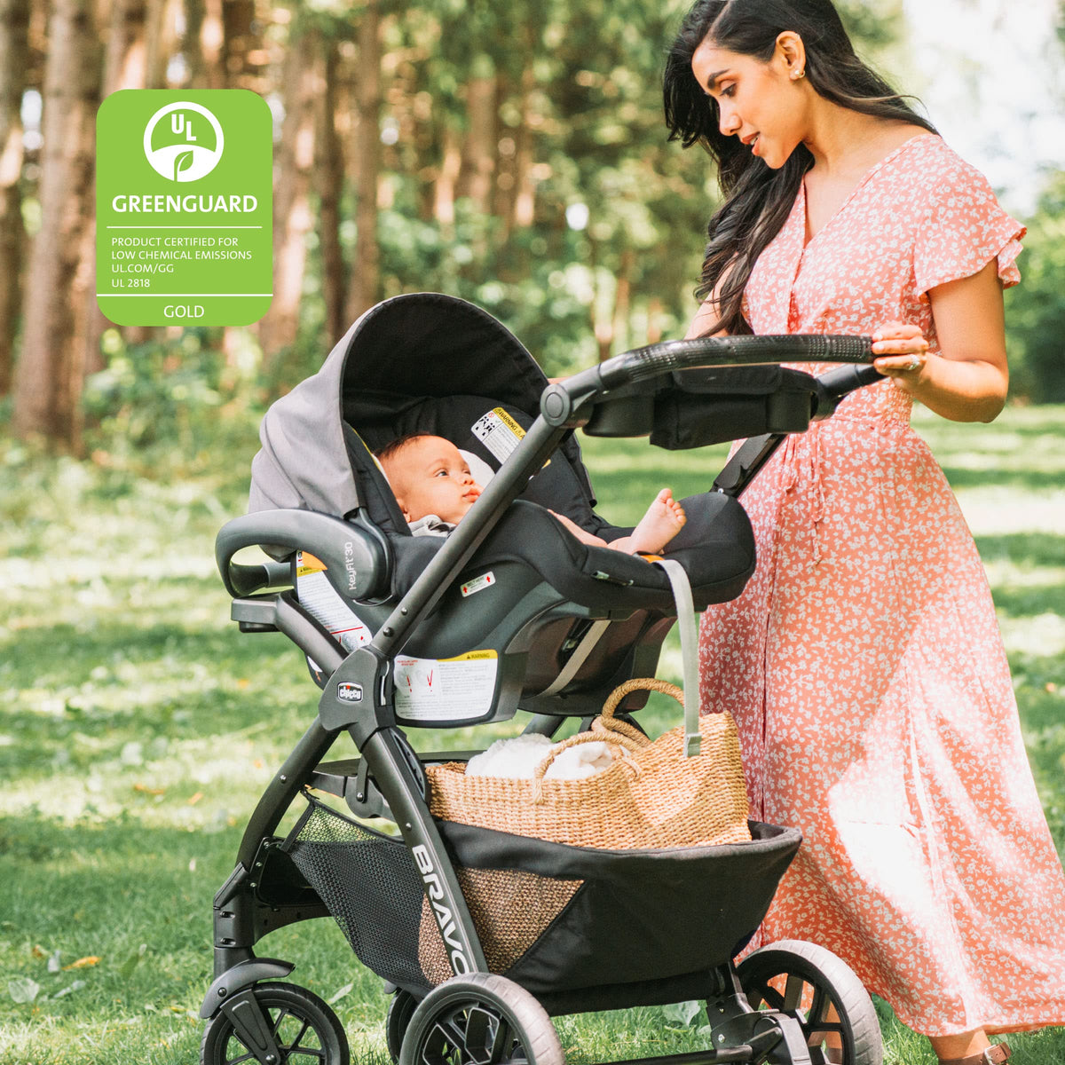 Chicco ClearTex® Sillas de Paseo Compatibles con Asiento de Coche Orientado hacia Atrás